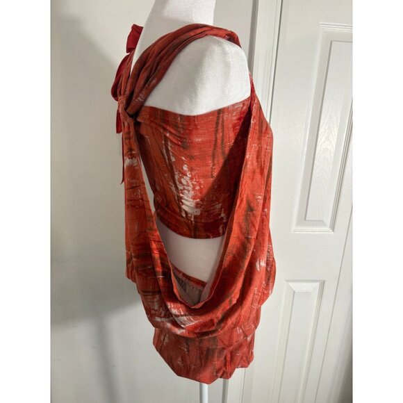 Silvia Tcherassi red Abstract Draped Dress – Made in Colombia - Picture 4 of 10